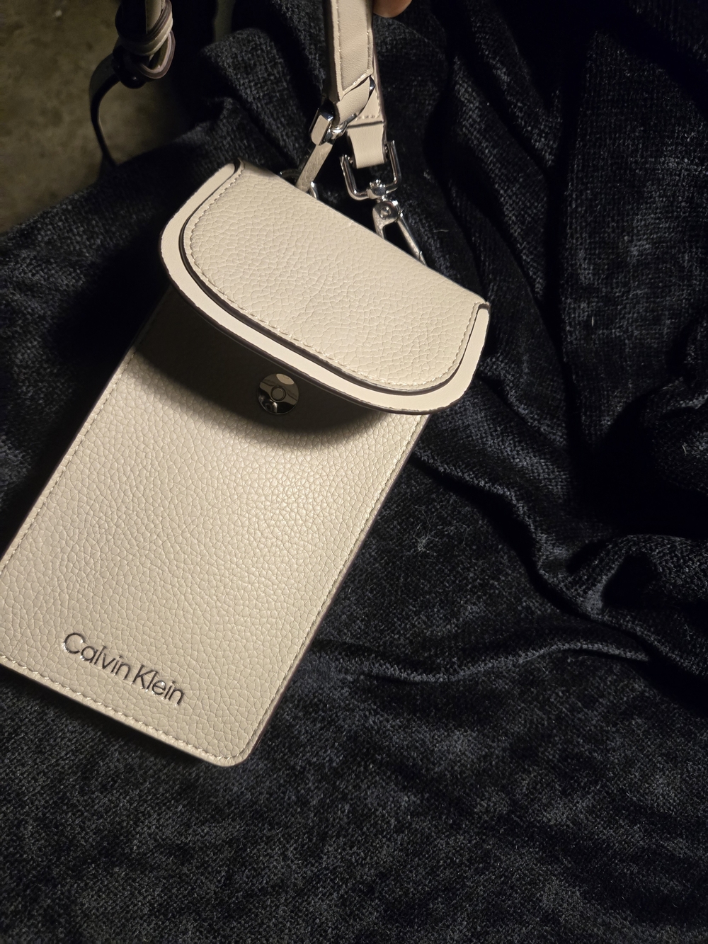 Calvin Klein Beige Crossbody Phone Pouch - Picture 2 of 9